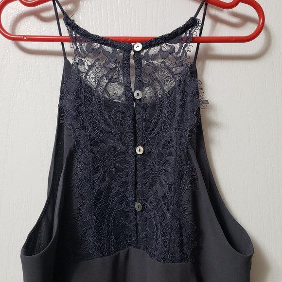 Dark Gray Tank Top Blouse - Naked Zebra - Picture 3 of 4